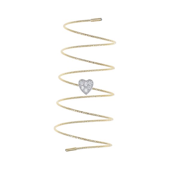 Anneau Magic Wire Femme HEART in Or jaune Diamante 0.02 Ct 461-AS-GD-01-16 - 461-AS-GD-01-16